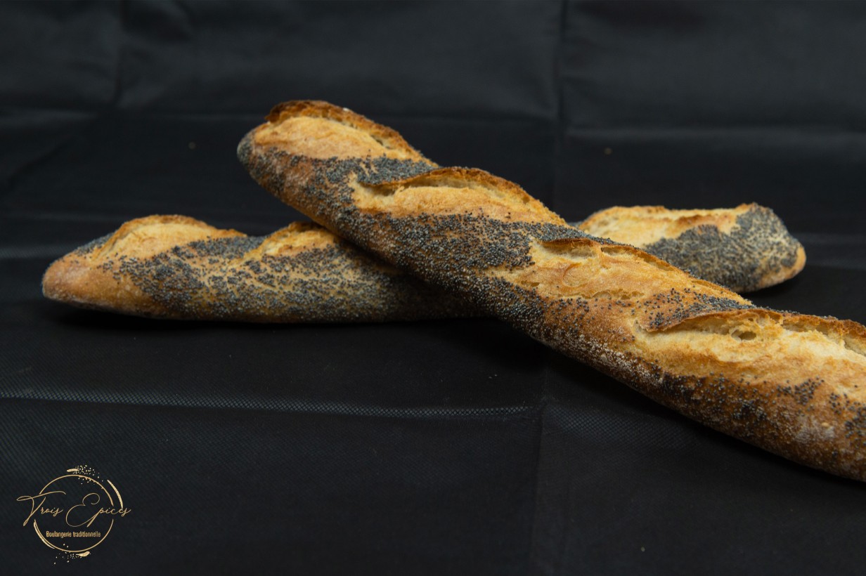 baguette pavot farine blanche,pavot pour faconnage